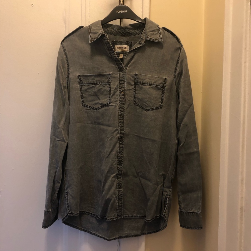 DONATED: Express | Charcoal Button Down Shirt